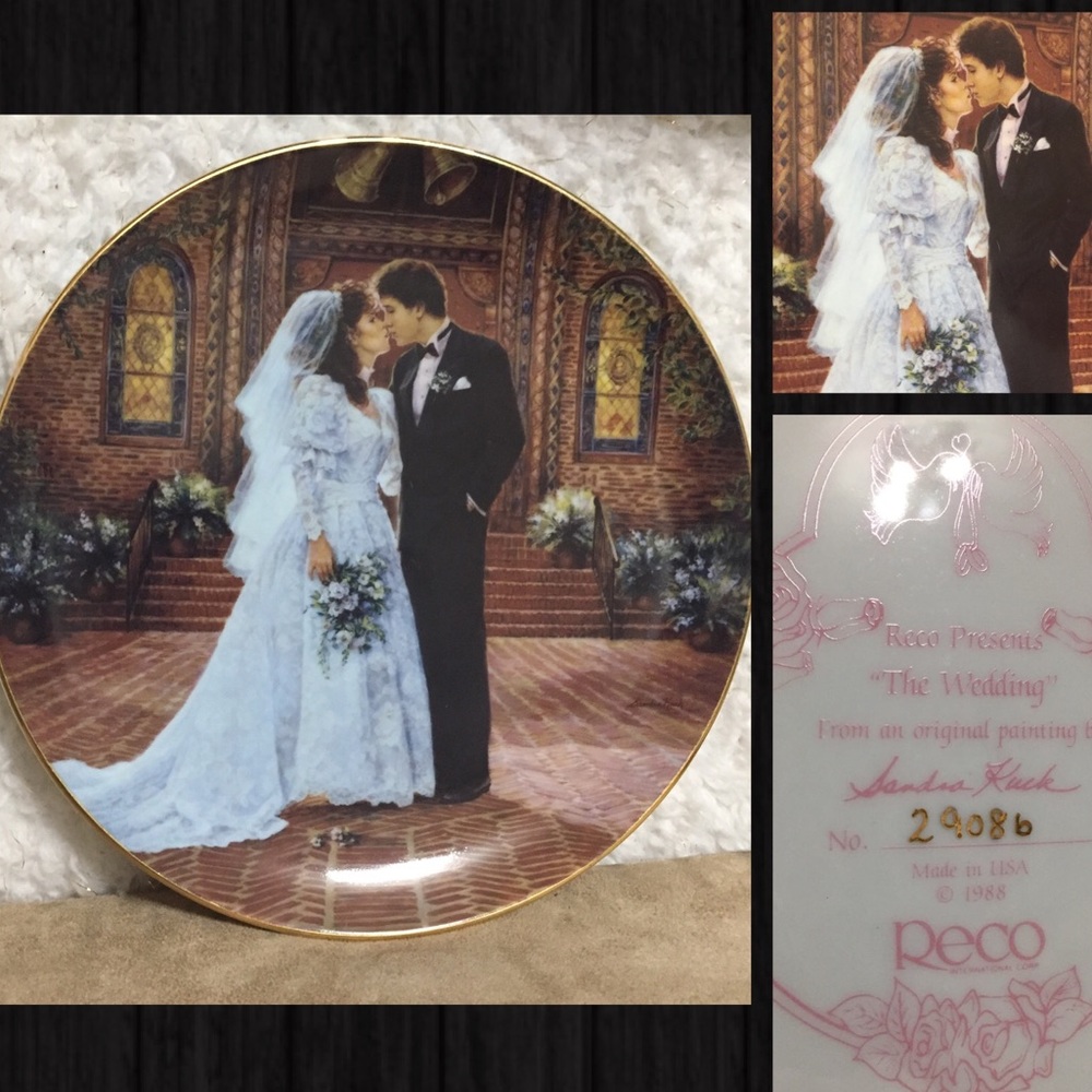 Reco Presents “The Wedding” 1988 Collectors Plate